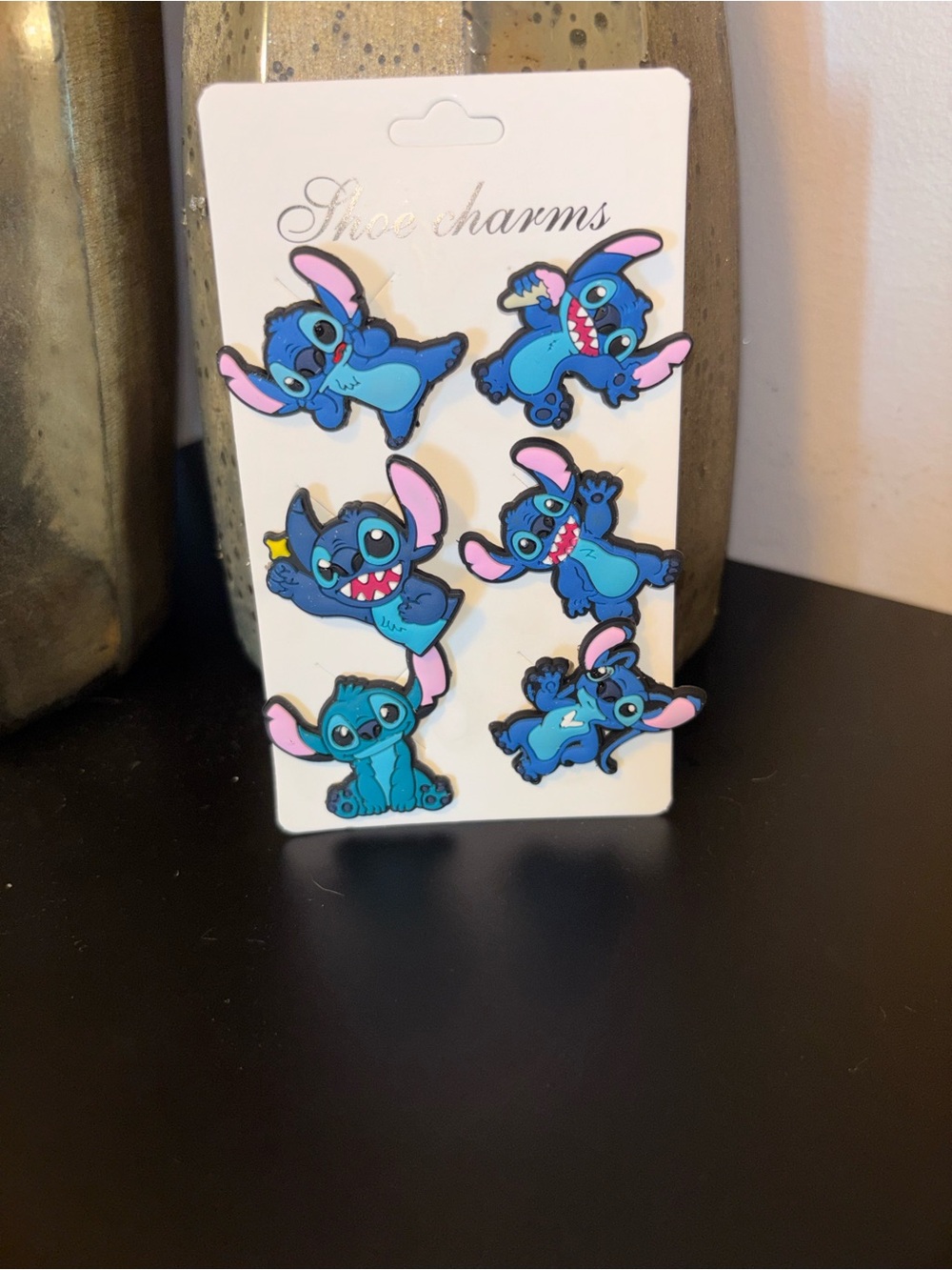 Stitch Shoe Charms - Blue Cartoon Characters (6 Pack)